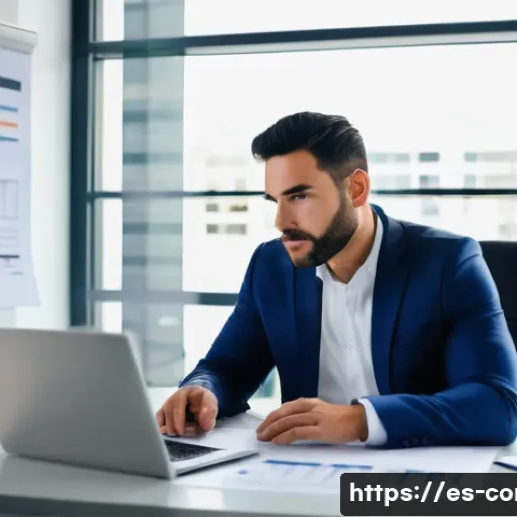 시공 전문가가 알아야 할 세금 상식 - A professional Spanish construction manager sitting at a modern office desk, surrounded by organized...